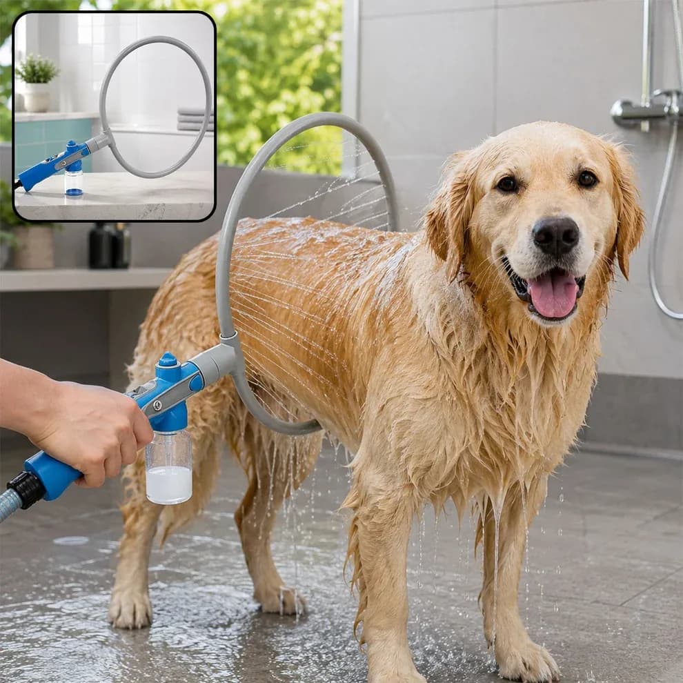 Pet Shower Sprayer – 360° Cat Dog Grooming Tool | PureBeard — 4