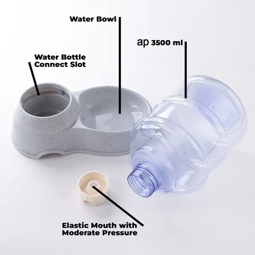 Automatic Pet Water & Food Dispenser – Gravity Self-Feeder | Waggy Tales — 2